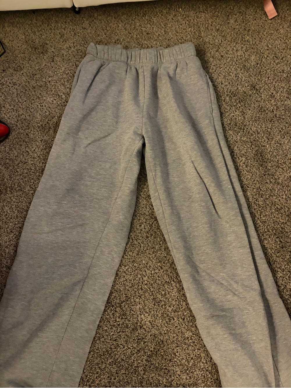 Forever 21 grey sweat pants wide leg